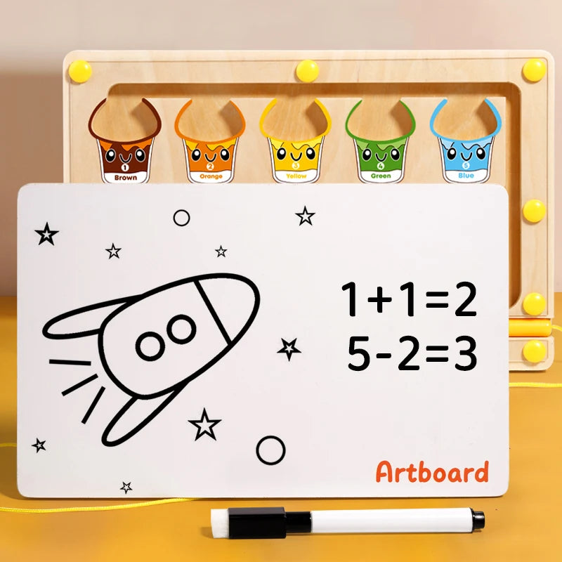 2-in-1 Magnetisch Leerbord - Engels Leren door Kleuren & Tekenen