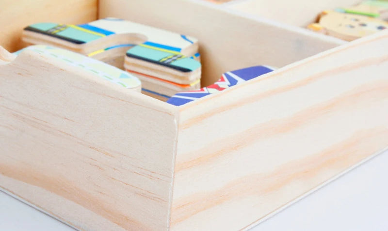 Montessori Dieren Aankleden Puzzel - Houten Educatief Speelgoed Kinderen