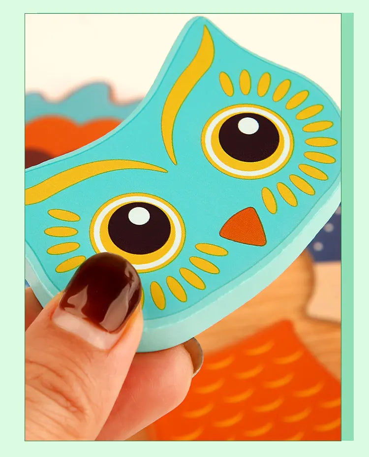 3D Houten Dieren Puzzel - Educatief Speelgoed voor Baby's en Peuters