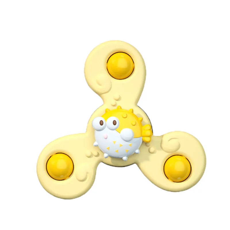 Jouets de bain Montessori - Toupie à ventouse rotative pour bébés et tout-petits