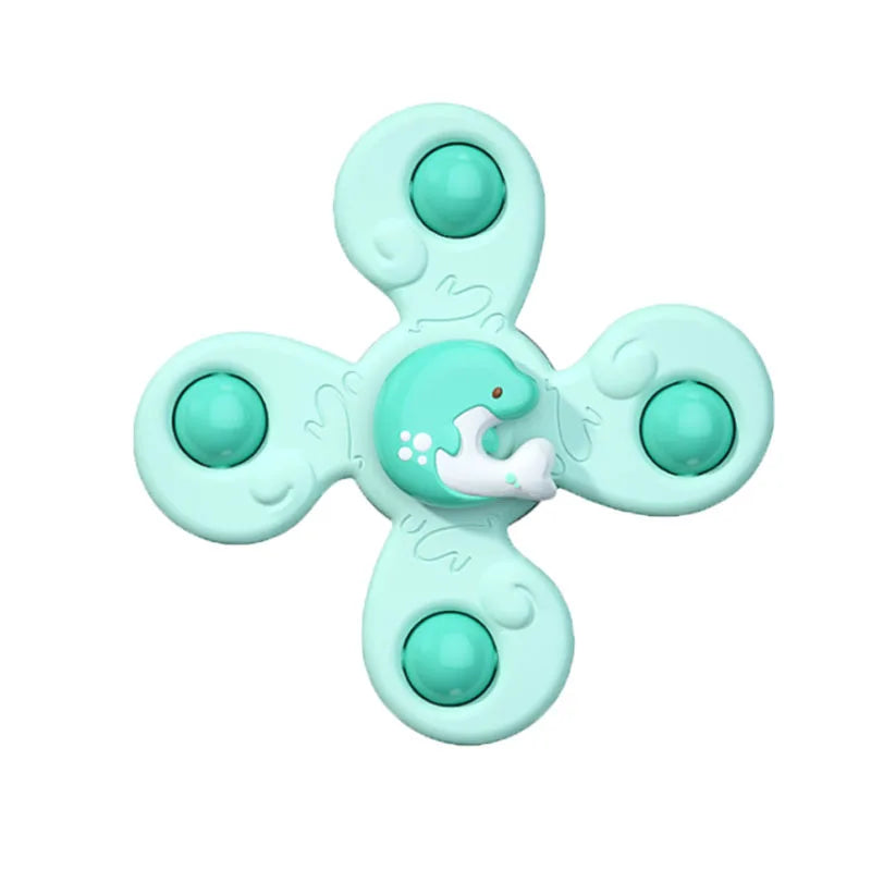 Jouets de bain Montessori - Toupie à ventouse rotative pour bébés et tout-petits