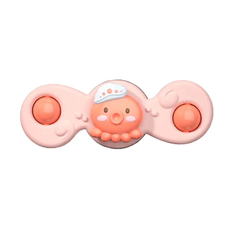 Jouets de bain Montessori - Toupie à ventouse rotative pour bébés et tout-petits