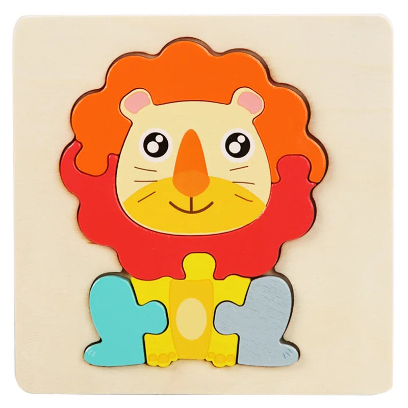 3D Houten Dieren en Voertuigen Puzzel - Educatief Speelgoed voor Kinderen