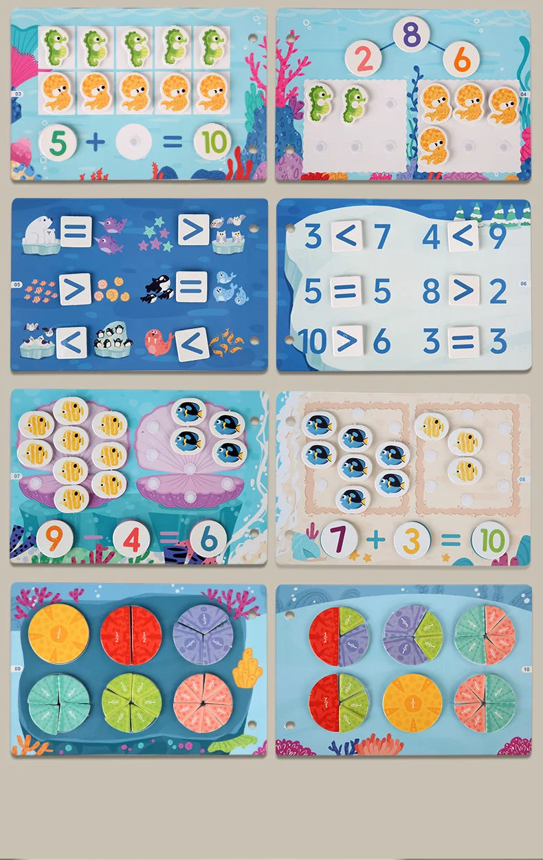 Montessori Herbruikbare Stickerboeken - DIY Leer Puzzels