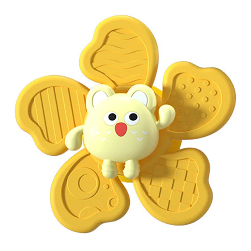 Jouets de bain Montessori - Toupie à ventouse rotative pour bébés et tout-petits