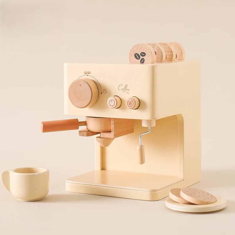 Machine à café en bois – jeu de rôle dans la cuisine enfant