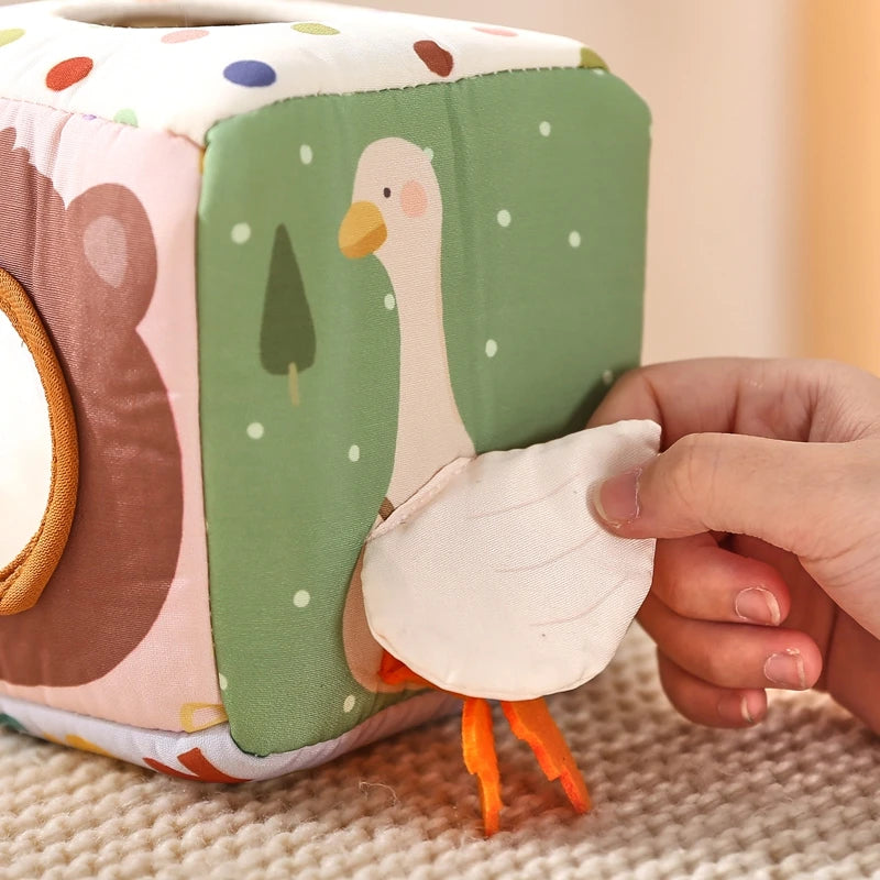 Montessori Katoenen Tissue Box - Sensorisch Speelgoed voor Peuters