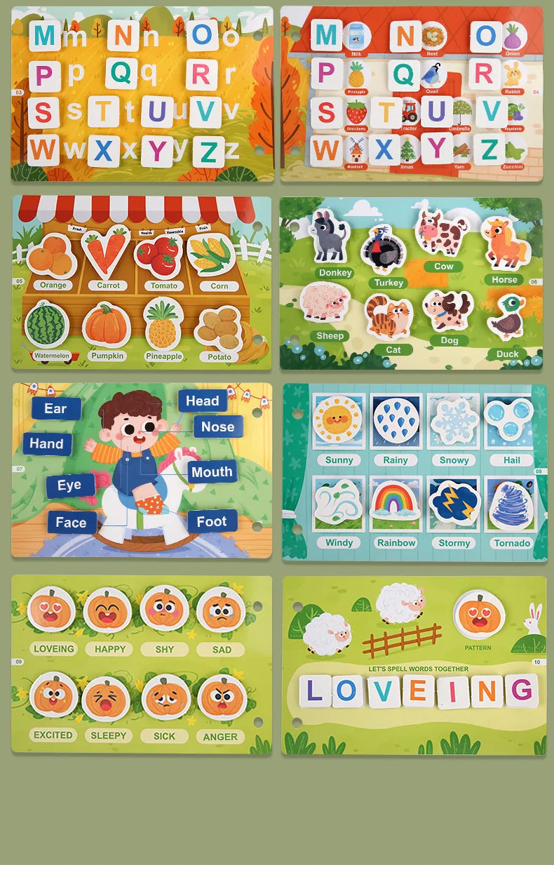 Montessori Herbruikbare Stickerboeken - DIY Leer Puzzels