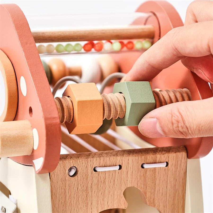 Montessori Houten Paddenstoel Puzzel - Muziek Speelgoed voor Baby's