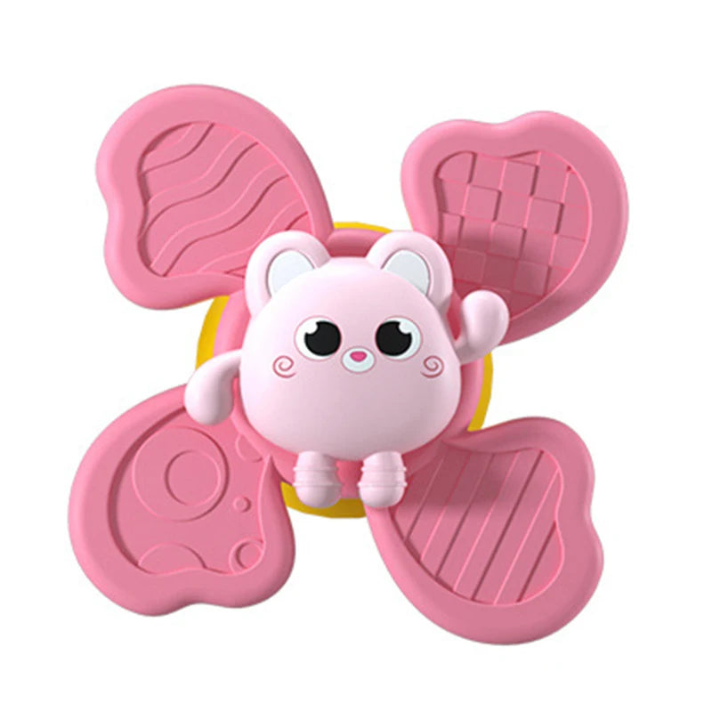 Jouets de bain Montessori - Toupie à ventouse rotative pour bébés et tout-petits