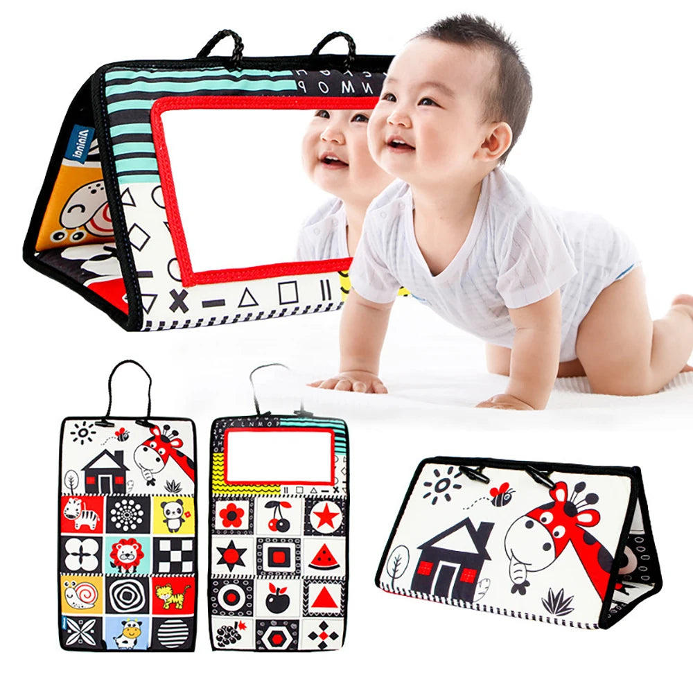 Zwart-Wit Baby Spiegel Speelgoed - Montessori Tummy Time Sensorisch Speelgoed