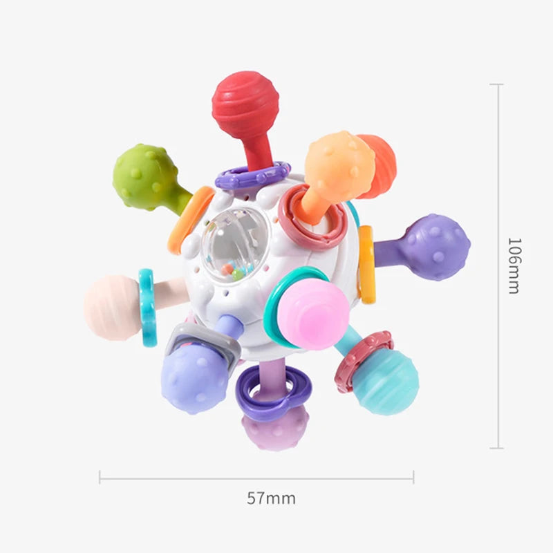 Anneau de dentition Montessori pour bébé - Hochet sensoriel 0-18 mois