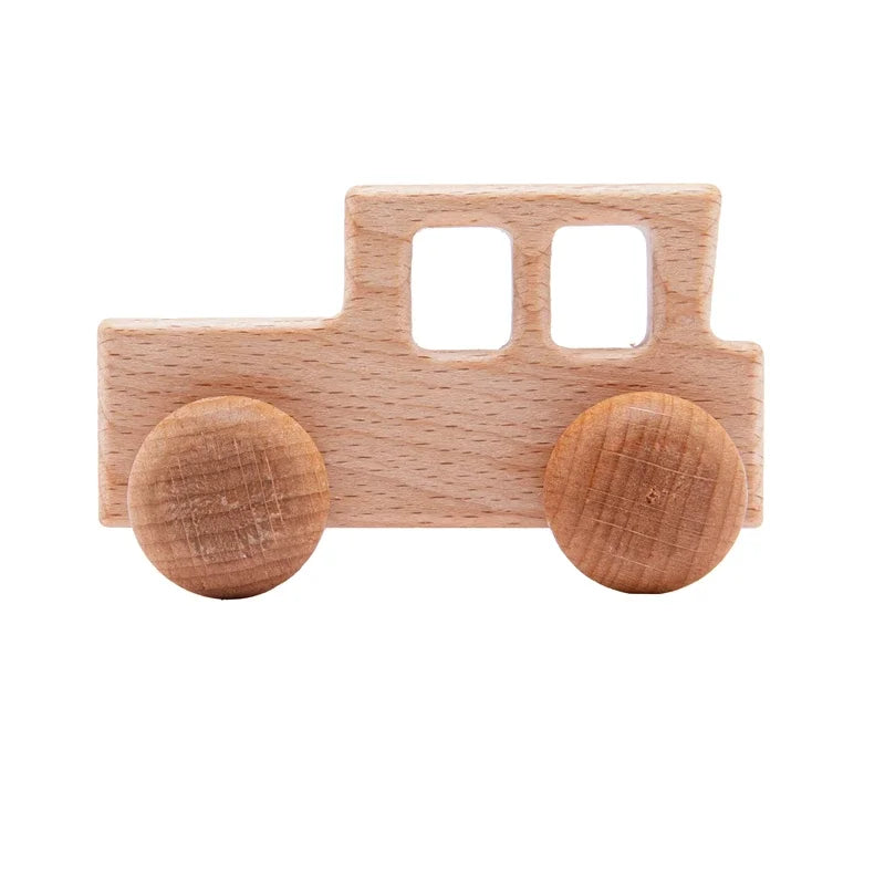 Houten Dinosaurus Auto Speelgoed - Educatief Montessori Speelgoed voor Kinderen