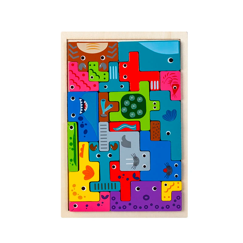 Montessori Houten Dieren & Transport Puzzel - Educatief Speelgoed voor Peuters