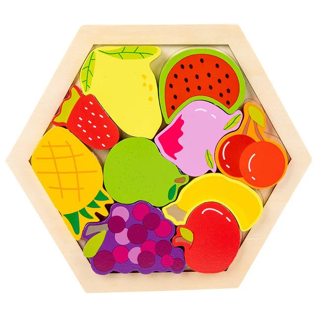 Houten 3D Puzzel voor Kinderen - Educatief Speelgoed Baby Dieren Puzzel
