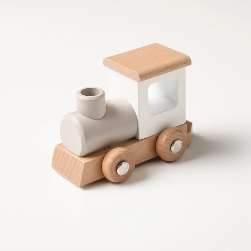 Houten Trein met Cijfers - Montessori Leer Speelgoed voor Peuters