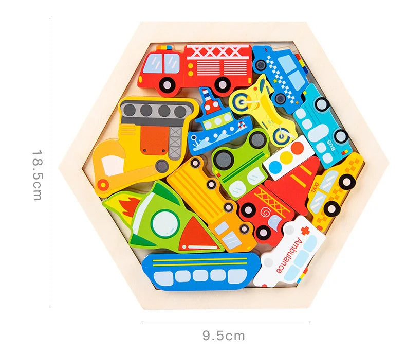 Houten 3D Puzzel voor Kinderen - Educatief Speelgoed Baby Dieren Puzzel