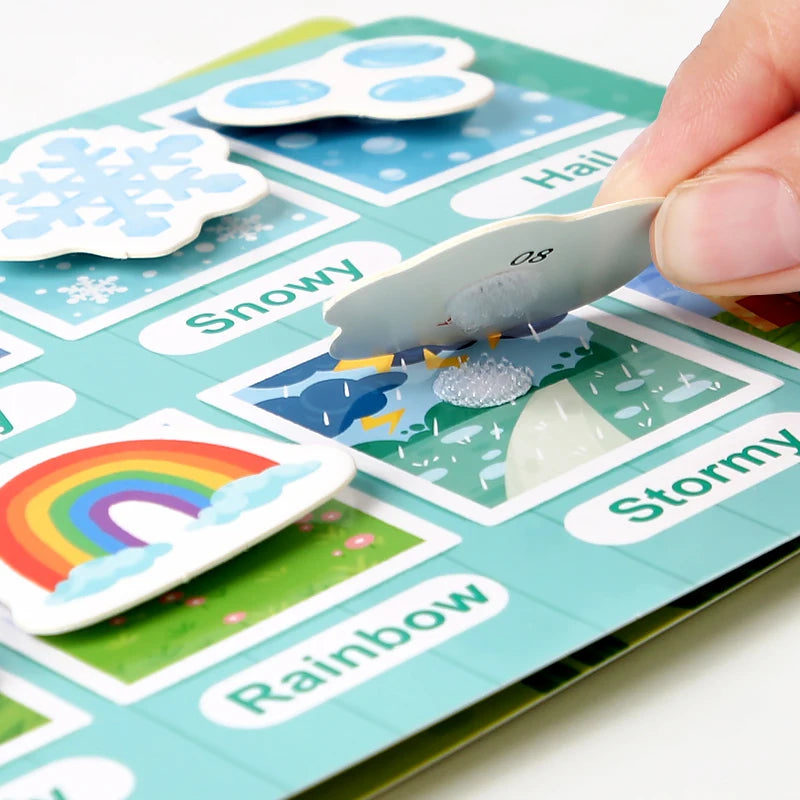 Montessori Herbruikbare Stickerboeken - DIY Leer Puzzels