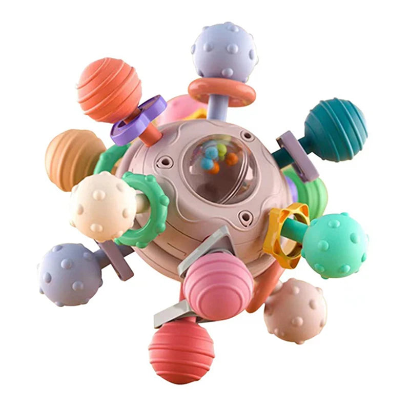 Anneau de dentition Montessori pour bébé - Hochet sensoriel 0-18 mois