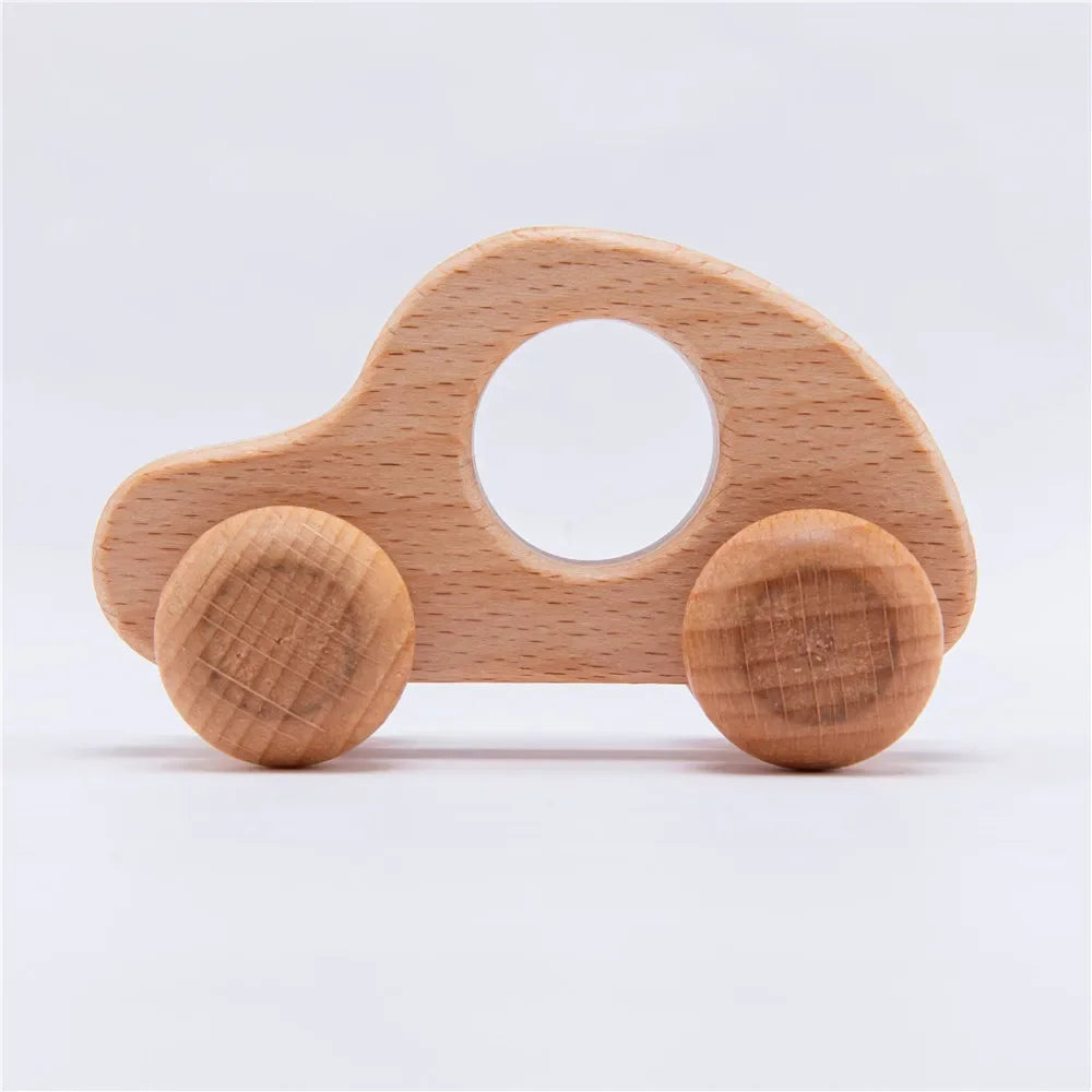 Houten Dinosaurus Auto Speelgoed - Educatief Montessori Speelgoed voor Kinderen