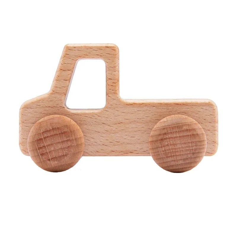 Houten Dinosaurus Auto Speelgoed - Educatief Montessori Speelgoed voor Kinderen