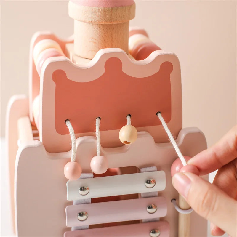 Montessori Houten Paddenstoel Puzzel - Muziek Speelgoed voor Baby's