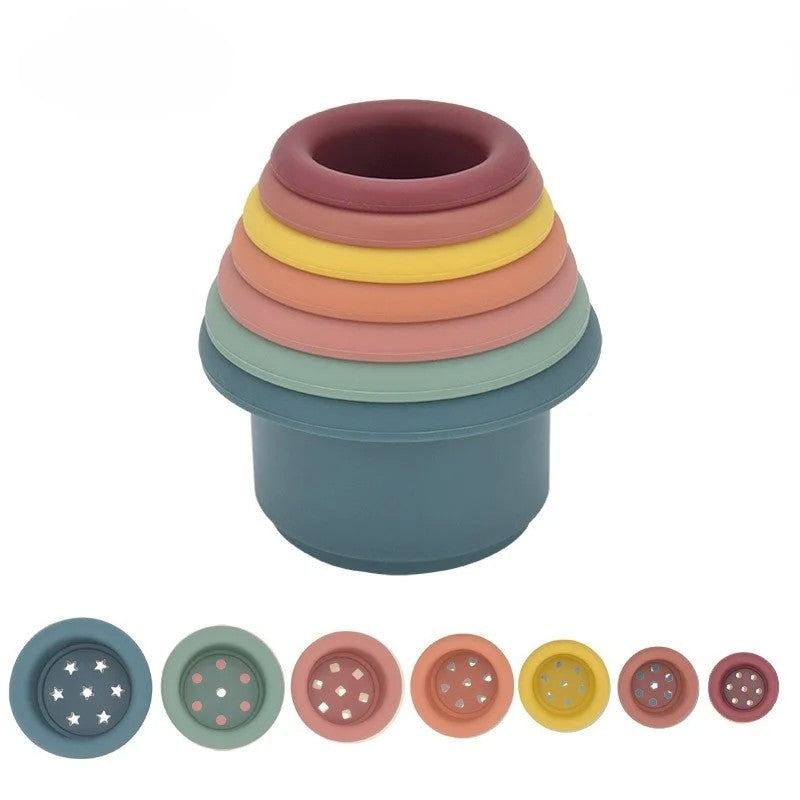 Baby Siliconen Stapelbekers - Montessori Educatief Speelgoed
