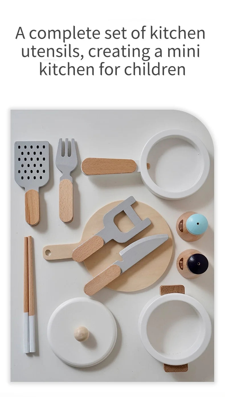 Houten Snijset Groenten & Fruit - Engels Leren door Koken