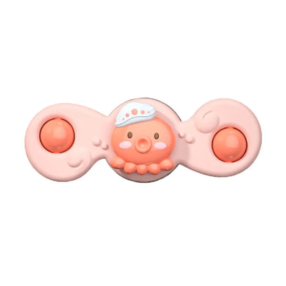 Jouets de bain Montessori - Toupie à ventouse rotative pour bébés et tout-petits