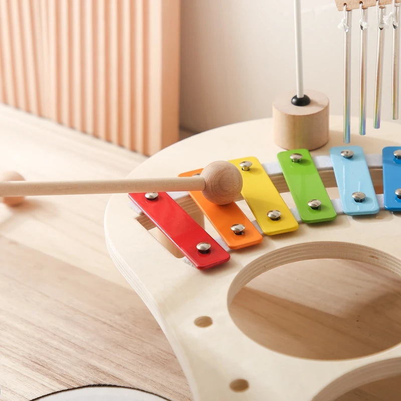 Houten Montessori muziekspeelgoed – xylofoon met klankbellen
