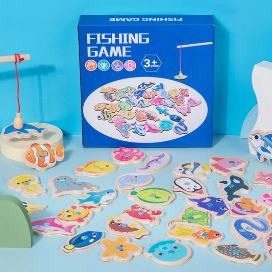 Houten Magnetisch Visspel - Educatief Speelgoed voor Ouder-Kind Interactie