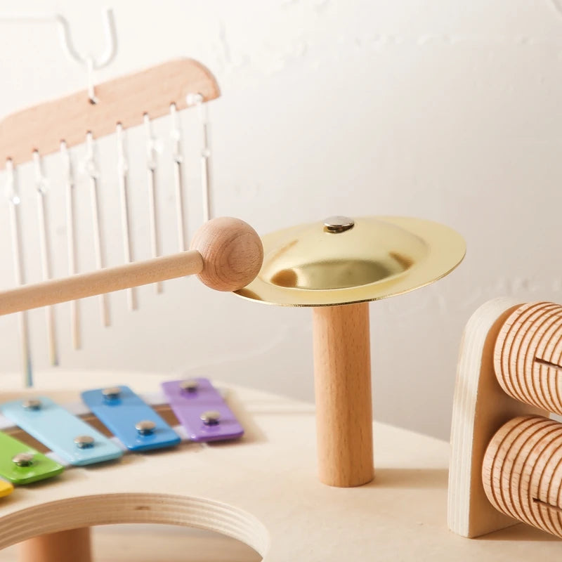 Houten Montessori muziekspeelgoed – xylofoon met klankbellen