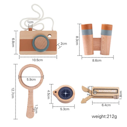 Coffret d'aventures Montessori en bois – Découvrir et jouer dans la nature