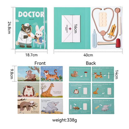 Coffret de jeu Docteur en silicone - Jeu de rôle éducatif pour le développement de l'enfant 3+