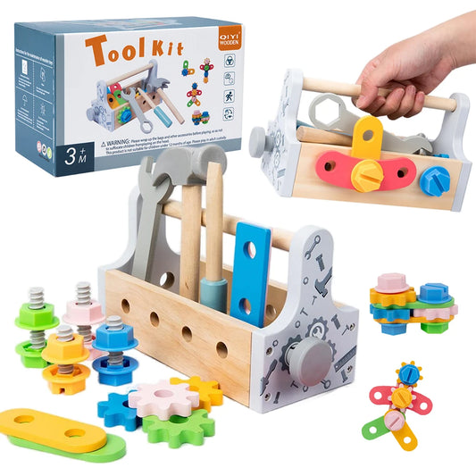 Kinderen Gereedschapskist Houten Speelgoed - Doe-alsof Spel Educatief