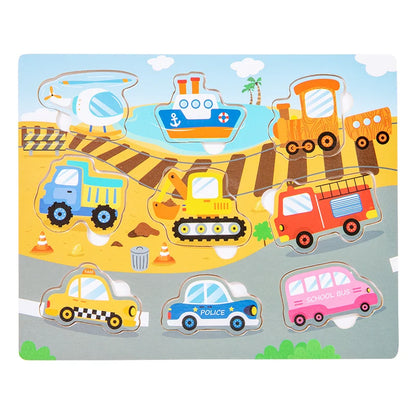 Montessori Houten Puzzels - Grijpbord Educatief Speelgoed Baby Cadeau