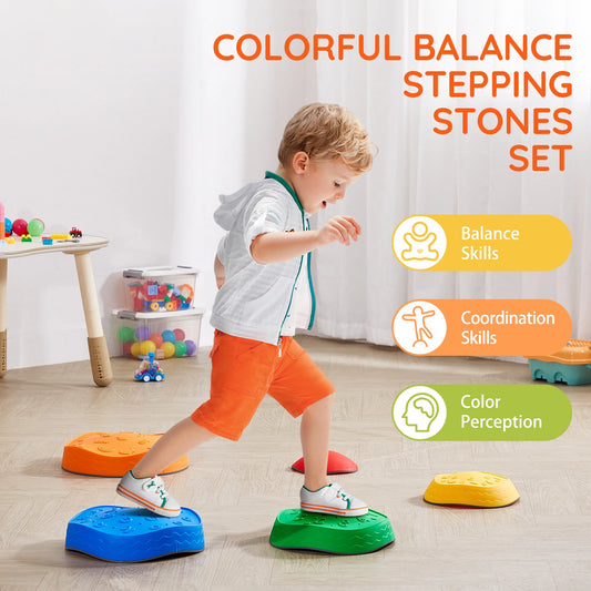 Montessori Balanceer Stapstenen Set - 5 Stuks Sensorisch Speelgoed