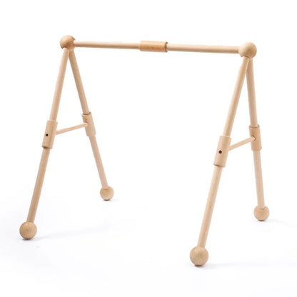 Houten Babygym Raket - Montessori Speelgym met Hangende Rammelaars