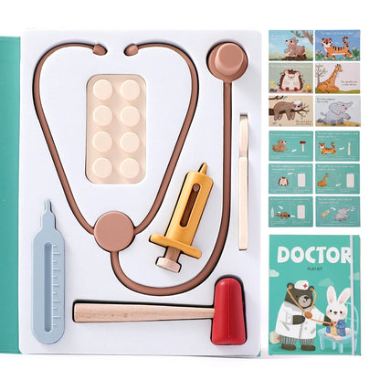 Coffret de jeu Docteur en silicone - Jeu de rôle éducatif pour le développement de l'enfant 3+