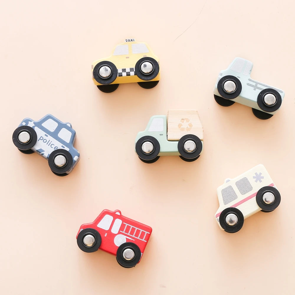 Houten 3D Auto Puzzel - Montessori Educatief Speelgoed voor Peuters 2+