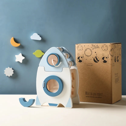 Montessori Houten Paddenstoel Puzzel - Muziek Speelgoed voor Baby's