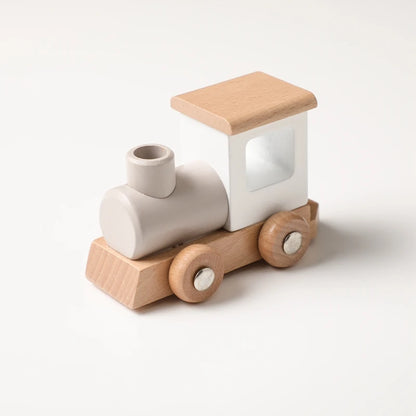Houten Trein met Cijfers - Montessori Leer Speelgoed voor Peuters