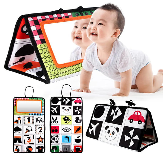 Zwart-Wit Baby Spiegel Speelgoed - Montessori Tummy Time Sensorisch Speelgoed