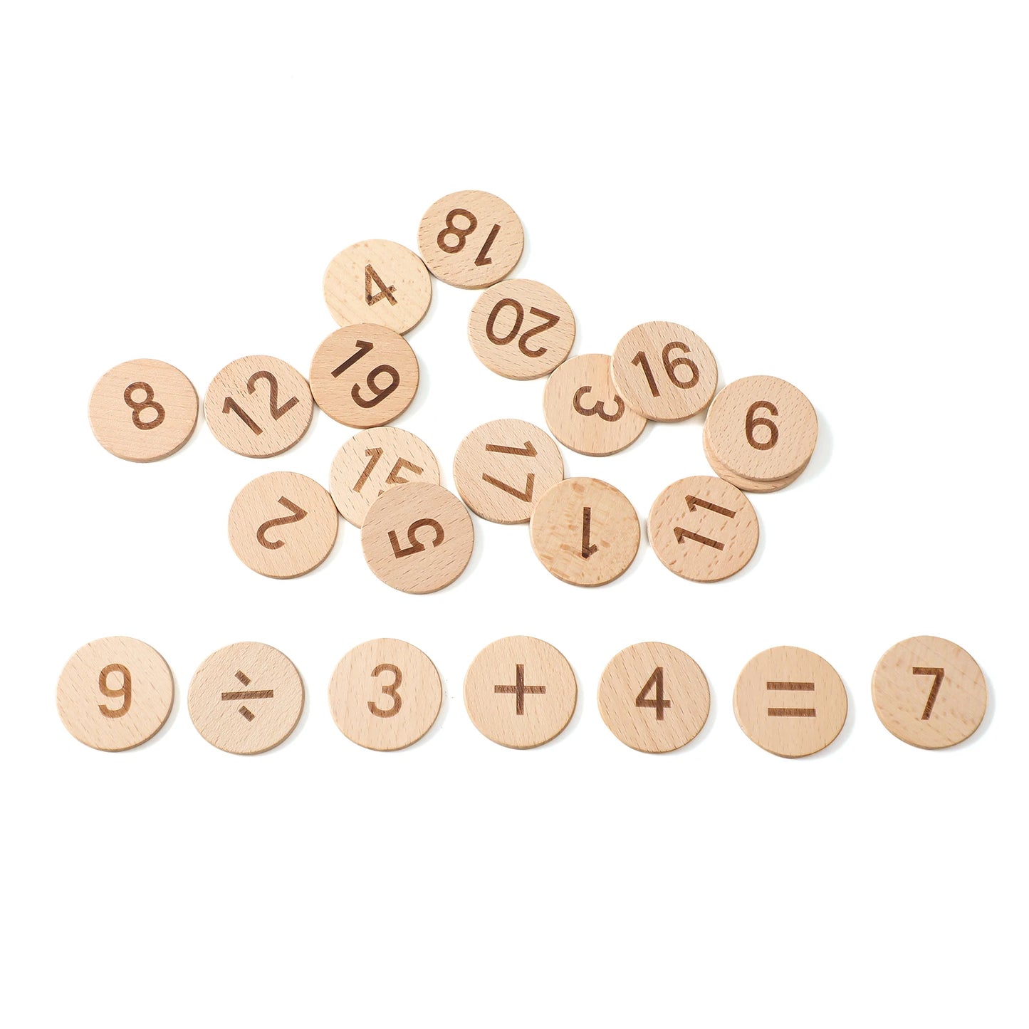 Montessori houten leerbord – cijfers & vormen