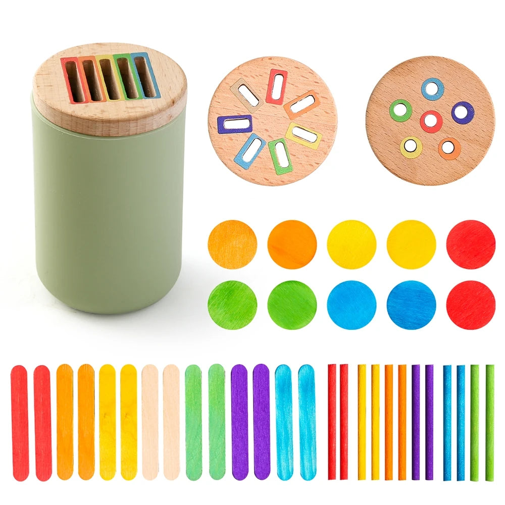 Montessori siliconen sorteer- en vormenset – leren door spelen