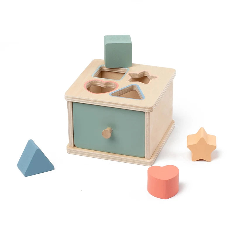 Houten Vormen Sorteer Speelgoed - Montessori Busy Board voor Baby's en Peuters