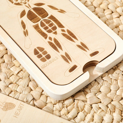 Puzzle d'anatomie en bois - Apprendre l'anglais sur le corps humain