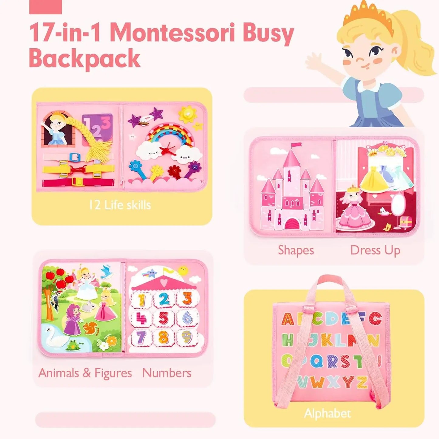 Montessori Busy Board - Engels Leren door Ontdekken en Spelen