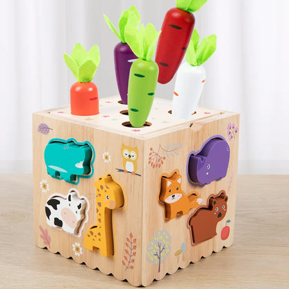 Houten Montessori Vormensorteerspel - Educatief Puzzelspel voor Peuters