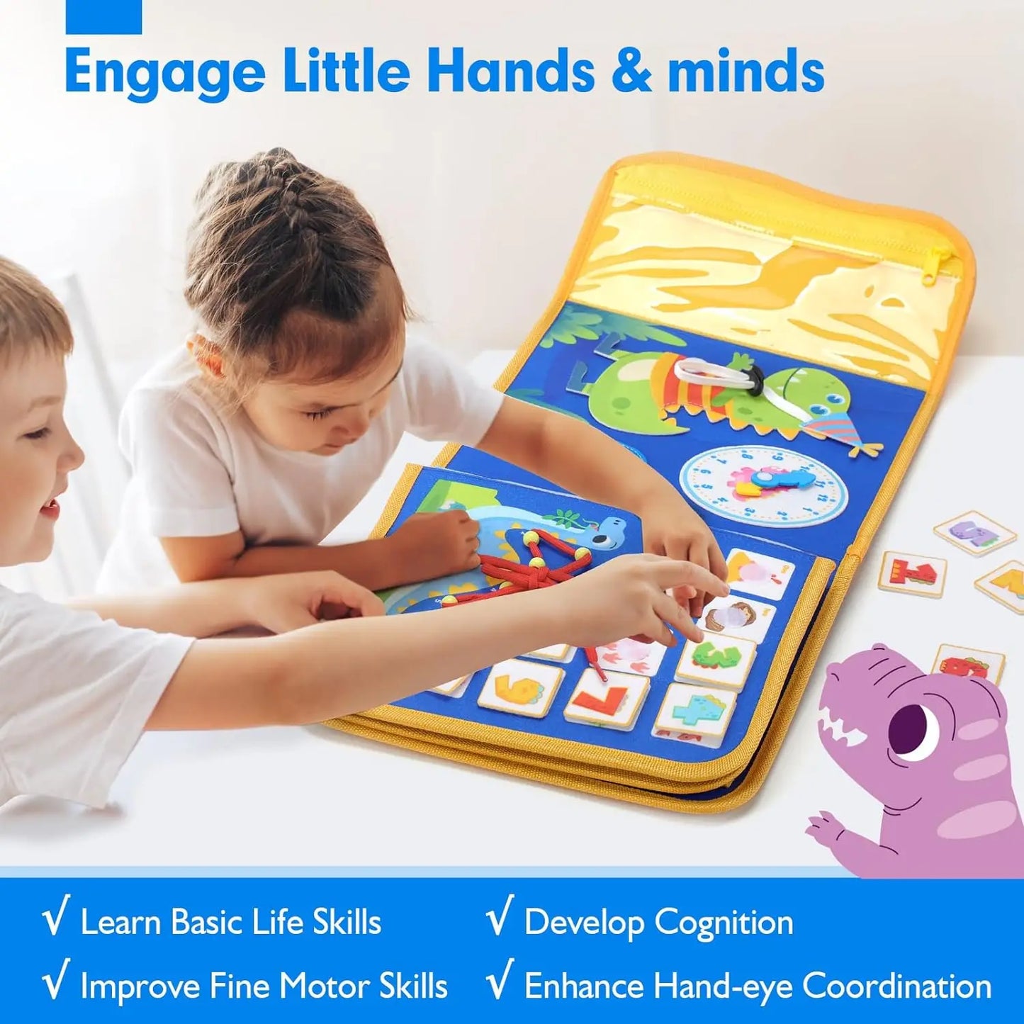 Montessori Busy Board - Engels Leren door Ontdekken en Spelen